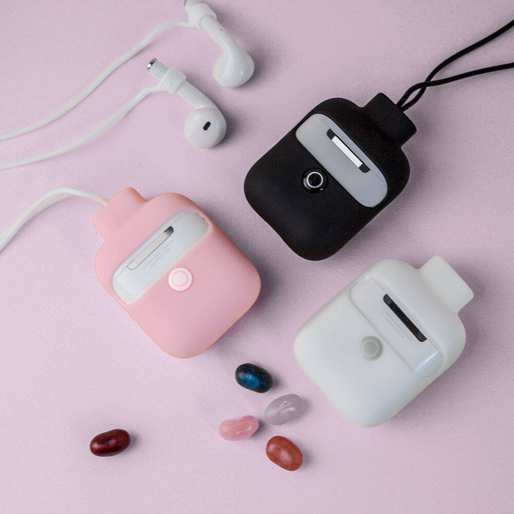 Apple Airpods 2. Nesil Boyun Askılı Jelly Bean Tasarımlı Kablosuz Şarj Özellikli Switcheasy ColorBuddy Kapak - 7