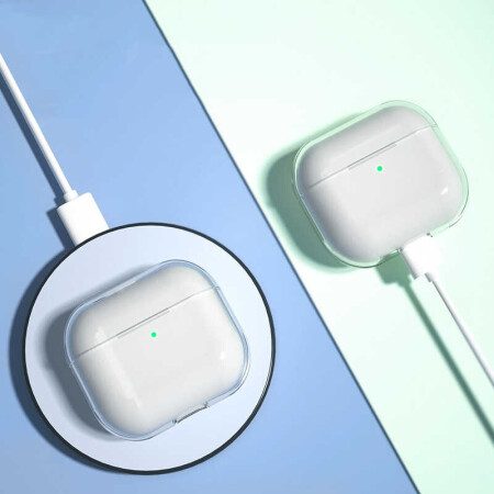 Apple Airpods 3. Nesil Kılıf Şeffaf Sert Kristal Zore Airbag 14 Kılıf - 3