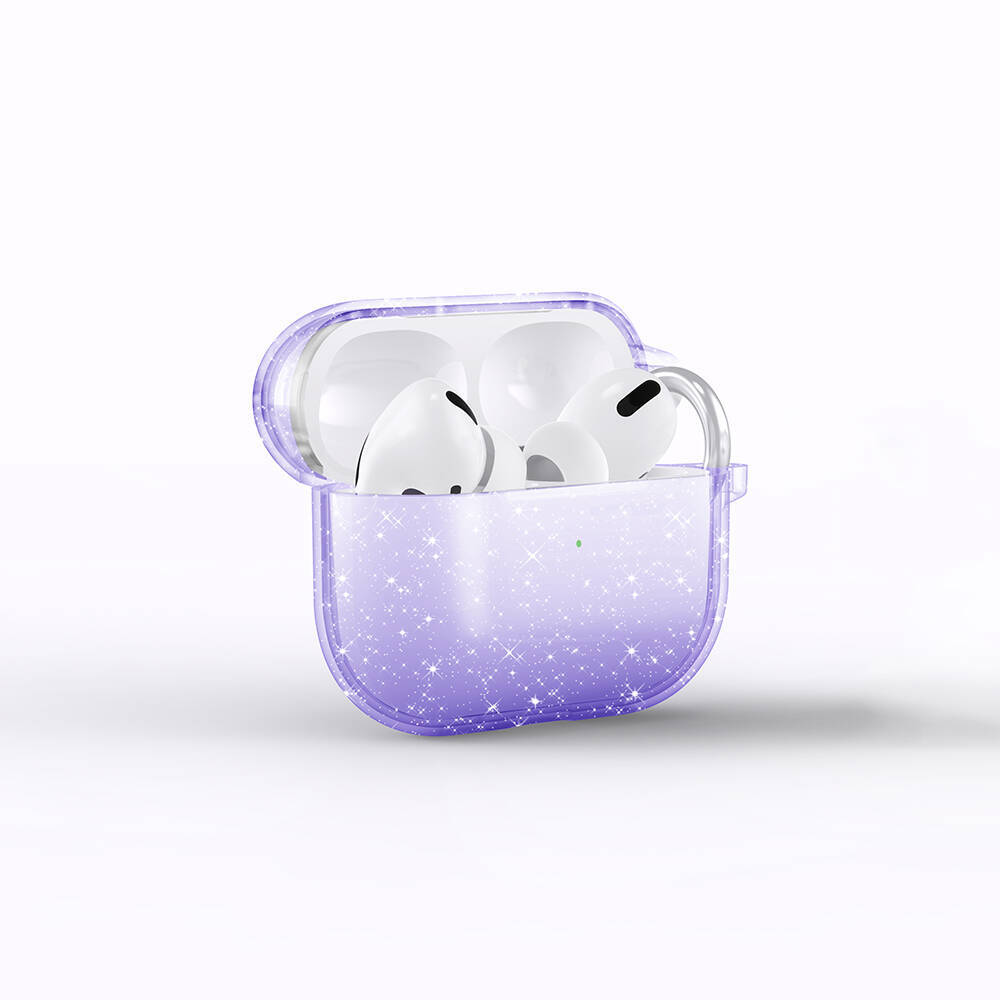 Apple Airpods 3. Nesil Zore Allstar Airbag 32 Parlayan Simli Saydam Renkli Kılıf - 2