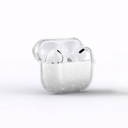 Apple Airpods 3. Nesil Zore Allstar Airbag 32 Parlayan Simli Saydam Renkli Kılıf - 10