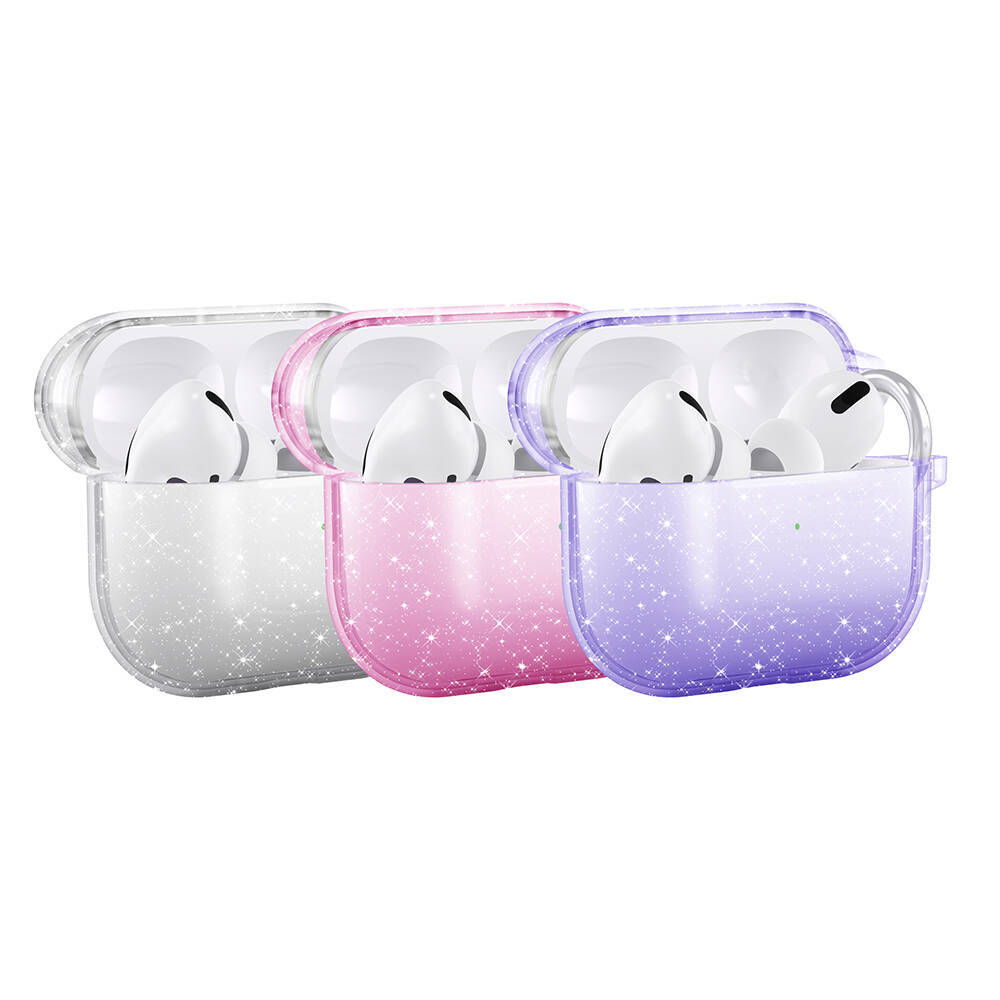 Apple Airpods 3. Nesil Zore Allstar Airbag 32 Parlayan Simli Saydam Renkli Kılıf - 11