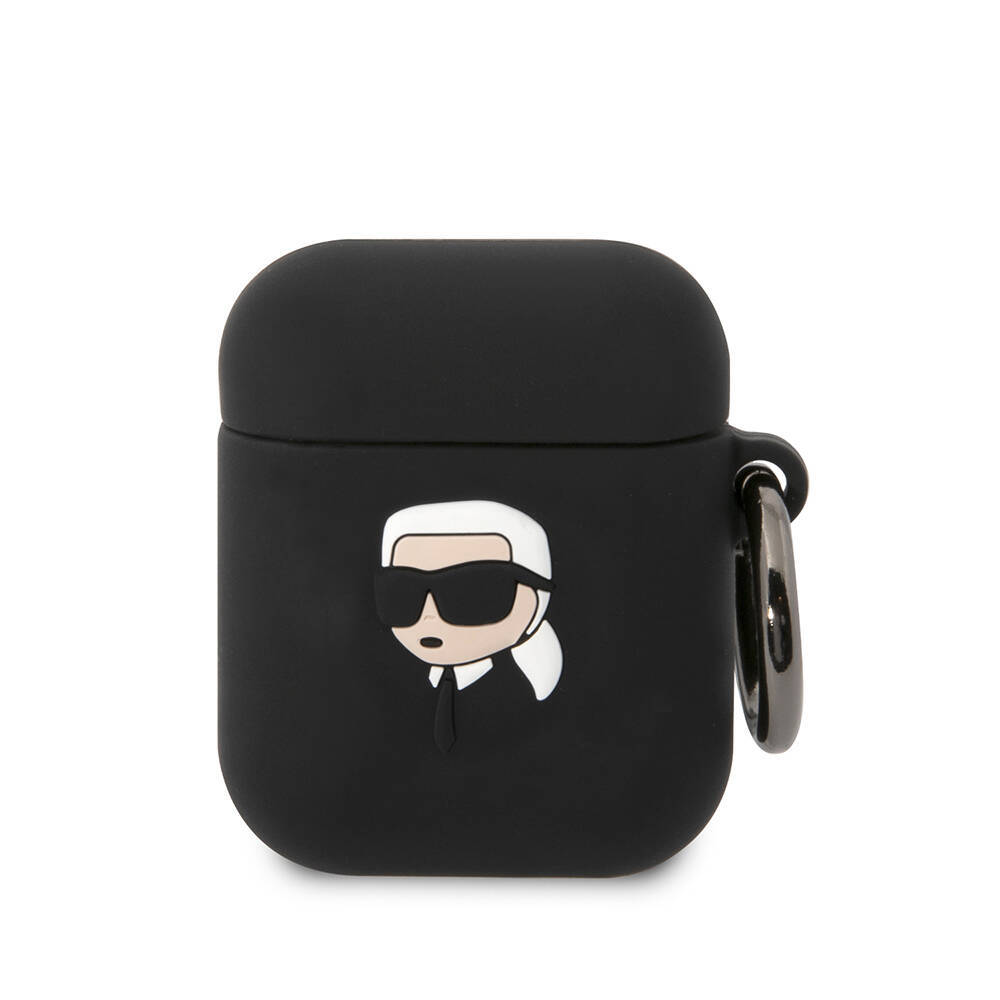 Apple Airpods Kılıf Karl Lagerfeld Orjinal Lisanslı Karl 3D Silikon Kapak - 2