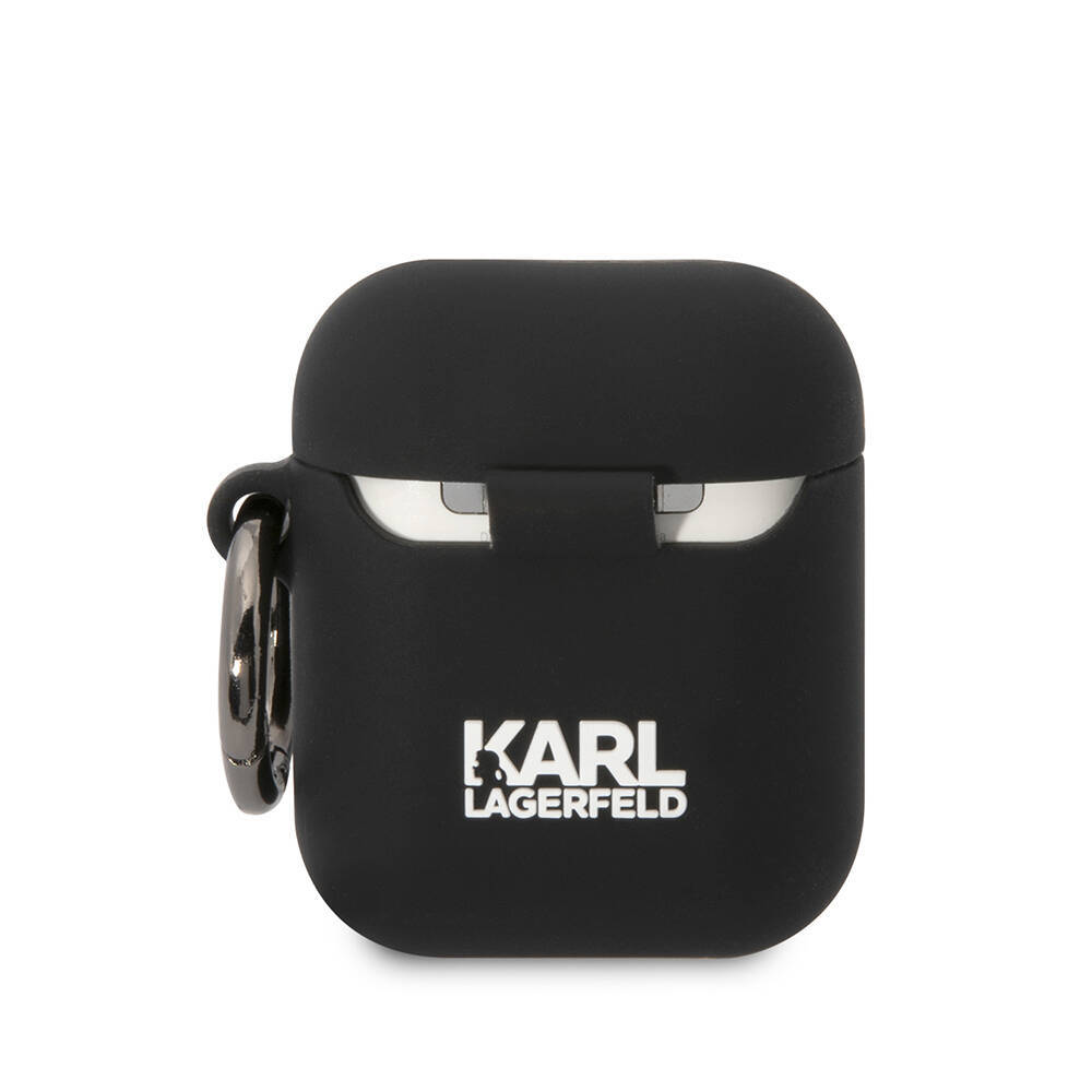 Apple Airpods Kılıf Karl Lagerfeld Orjinal Lisanslı Karl 3D Silikon Kapak - 3