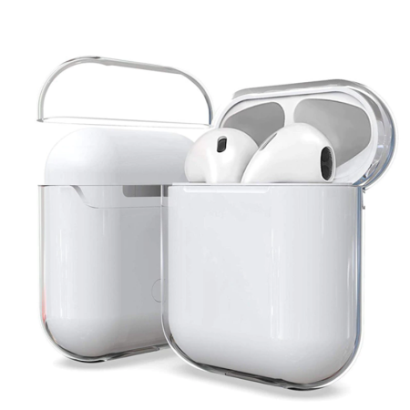 Apple Airpods Kılıf Şeffaf Sert Kristal Zore Airbag 14 Kılıf - 1