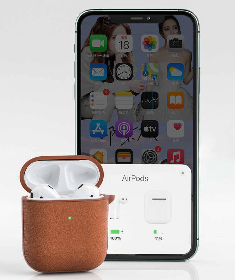 Apple Airpods Kılıf Wiwu Calfskin Kılıf - 7