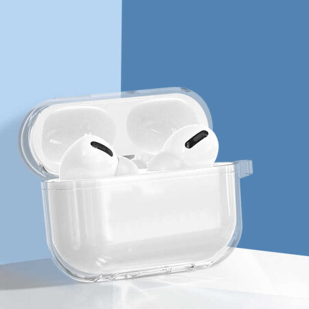 Apple Airpods Pro 2 Kılıf Şeffaf Kristal Silikon Zore Airbag 14 Kılıf - 4