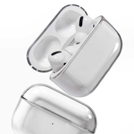 Apple Airpods Pro Kılıf Şeffaf Sert Kristal Zore Airbag 14 Kılıf - 6