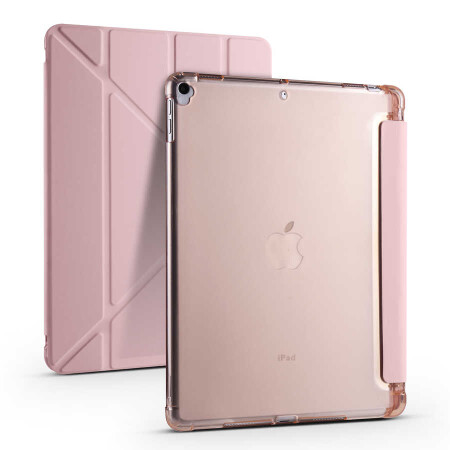 Apple iPad 10.2 2021 (9.Nesil) Kılıf Zore Tri Folding Kalem Bölmeli Standlı Kılıf - 15