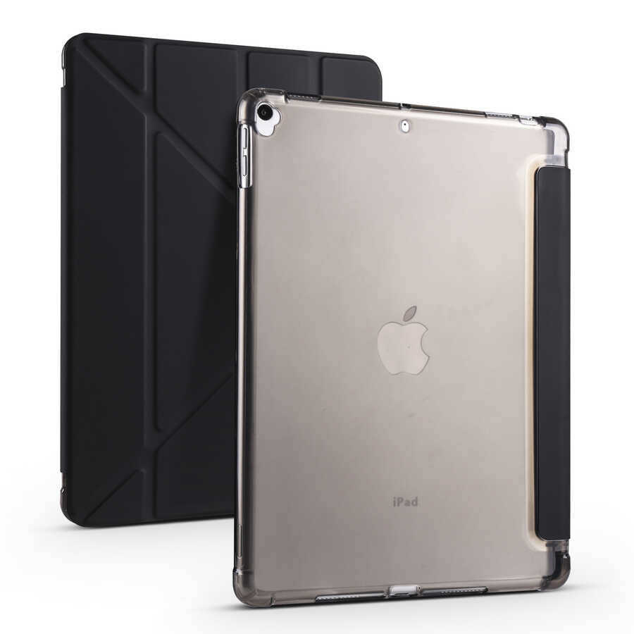 Apple iPad 10.2 2021 (9.Nesil) Kılıf Zore Tri Folding Kalem Bölmeli Standlı Kılıf - 3