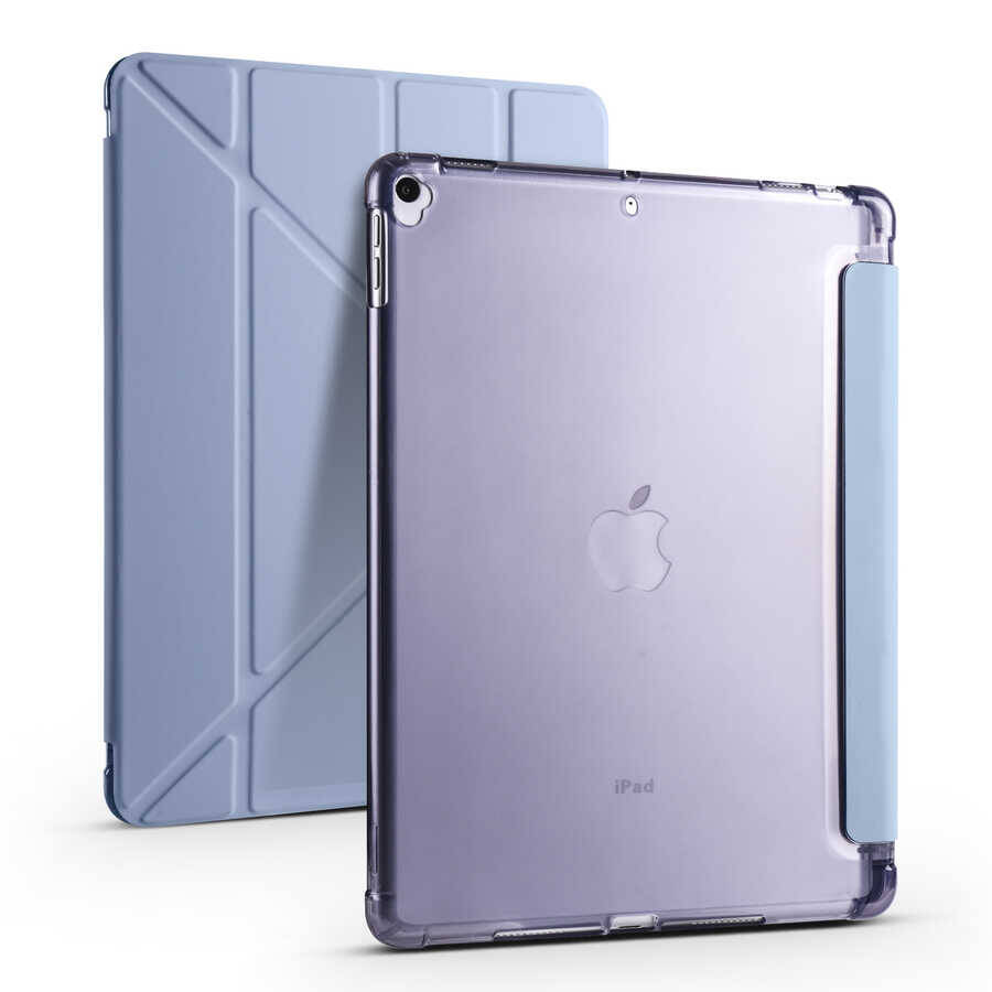 Apple iPad 10.2 (8.Nesil) Kılıf Zore Tri Folding Kalem Bölmeli Standlı Kılıf - 29