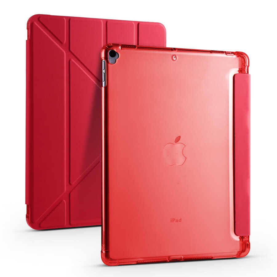 Apple iPad 10.2 (8.Nesil) Kılıf Zore Tri Folding Kalem Bölmeli Standlı Kılıf - 28