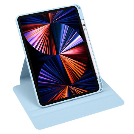 Apple iPad 10.9 2022 (10.Nesil) Kılıf Zore Termik Kalem Bölmeli Dönebilen Standlı Kılıf - 25