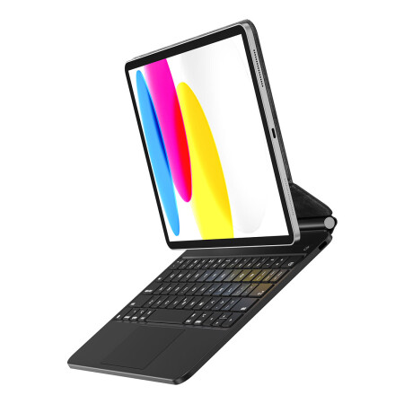 Apple iPad 10.Nesil 2022 10.9 Klavyeli Kılıf Touchpad Klavye Aydınlatmalı Wiwu KX005 Keyboard - 1