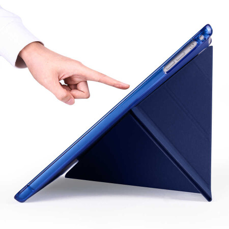 Apple iPad 9.7 2017 (5.Nesil) Kılıf Zore Tri Folding Kalem Bölmeli Standlı Kılıf - 10