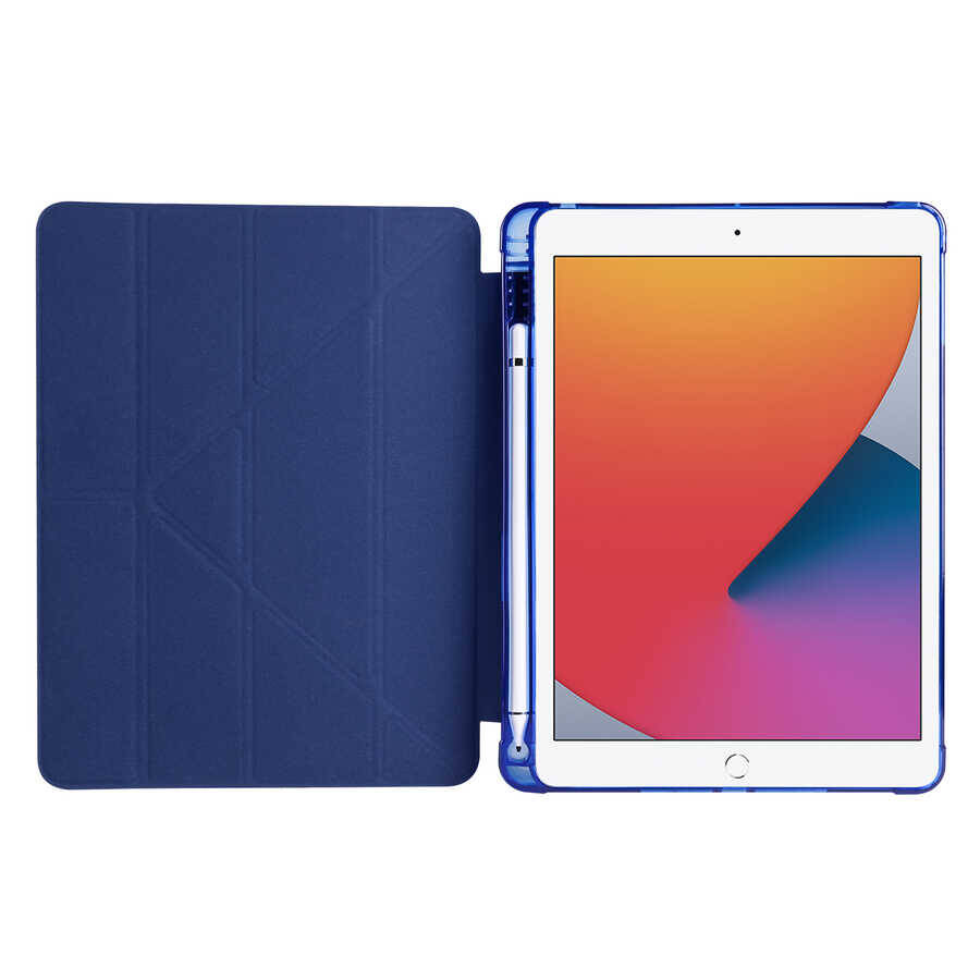 Apple iPad 9.7 2017 (5.Nesil) Kılıf Zore Tri Folding Kalem Bölmeli Standlı Kılıf - 11