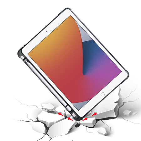 Apple iPad 9.7 2017 (5.Nesil) Kılıf Zore Tri Folding Kalem Bölmeli Standlı Kılıf - 12