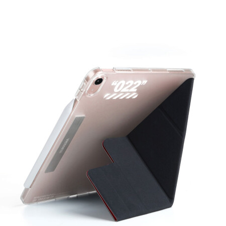 Apple iPad Air 10.9 2020 (4.Nesil) Kılıf SkinArma Kalemlikli Arkası Şeffaf Standlı Magnetik Taihi Sora Kılıf - 7