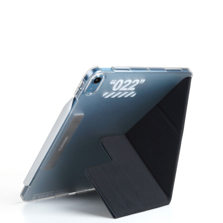 Apple iPad Air 10.9 2020 (4.Nesil) Kılıf SkinArma Kalemlikli Arkası Şeffaf Standlı Magnetik Taihi Sora Kılıf - 11