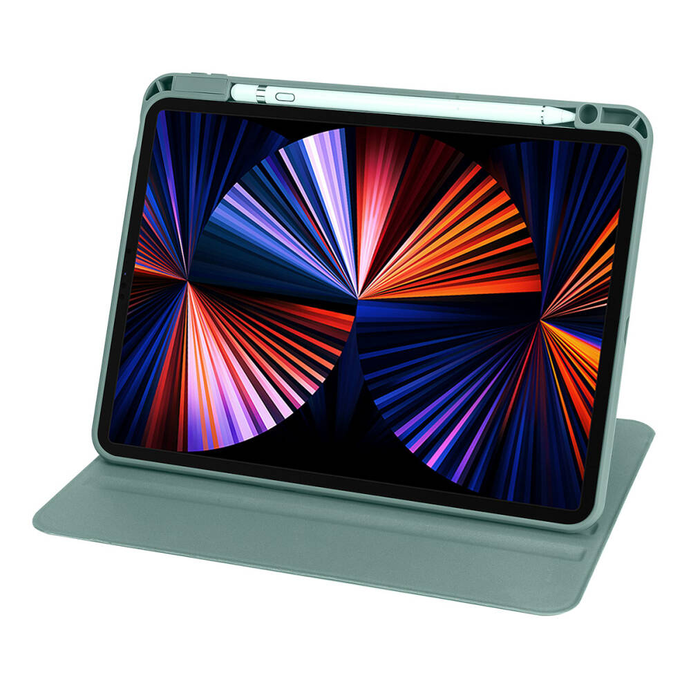 Apple iPad Air 10.9 2020 (4.Nesil) Kılıf Zore Termik Kalem Bölmeli Dönebilen Standlı Kılıf - 10