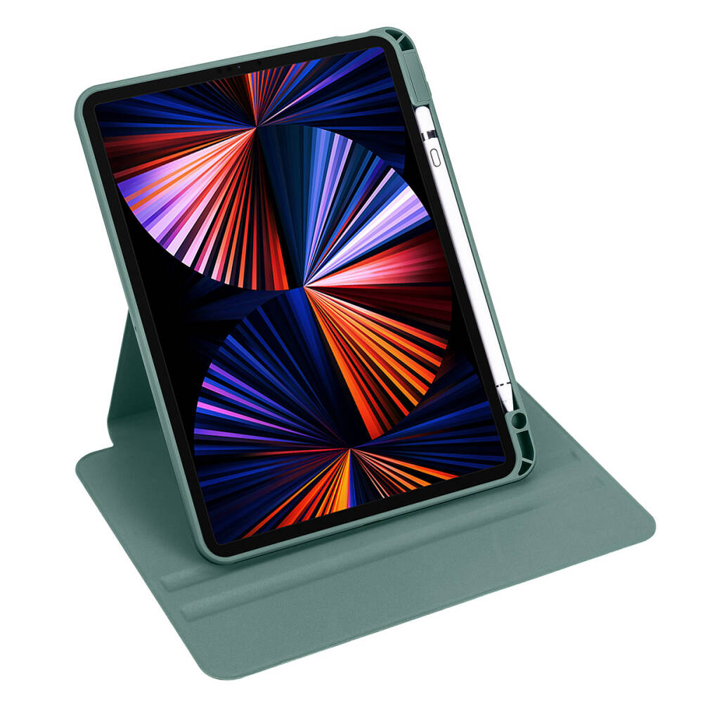 Apple iPad Air 10.9 2020 (4.Nesil) Kılıf Zore Termik Kalem Bölmeli Dönebilen Standlı Kılıf - 11