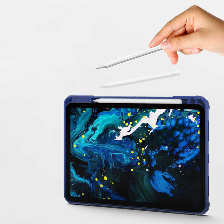 Apple iPad Air 10.9 2020 (4.Nesil) Wiwu Mecha Dönebilen Standlı Tablet Kılıfı - 16