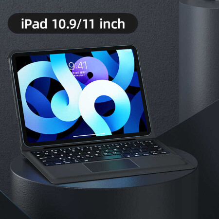 Apple iPad Air 11 2024 Benks Multifunctional Kablosuz Klavyeli Kılıf - 3