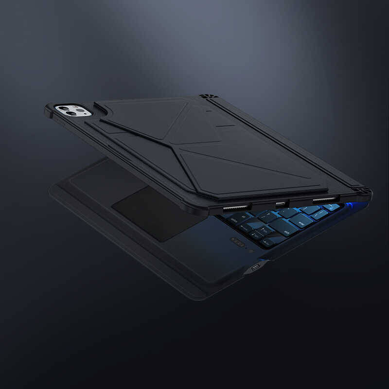 Apple iPad Air 11 2024 Benks Multifunctional Kablosuz Klavyeli Kılıf - 5