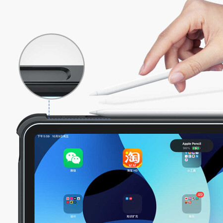 Apple iPad Air 11 2024 Benks Multifunctional Kablosuz Klavyeli Kılıf - 9