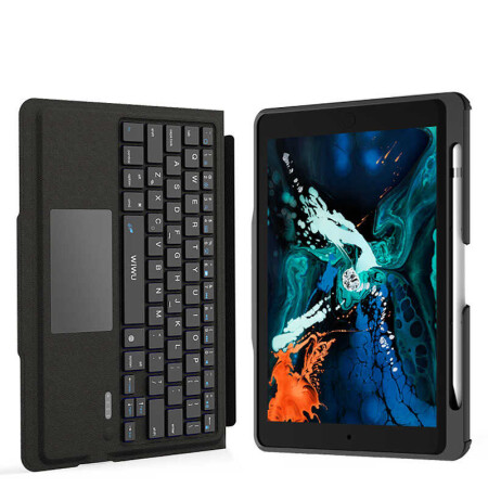 Apple iPad Air 11 2024 Wiwu Keyboard Folio Kablosuz Klavyeli Kılıf - 6