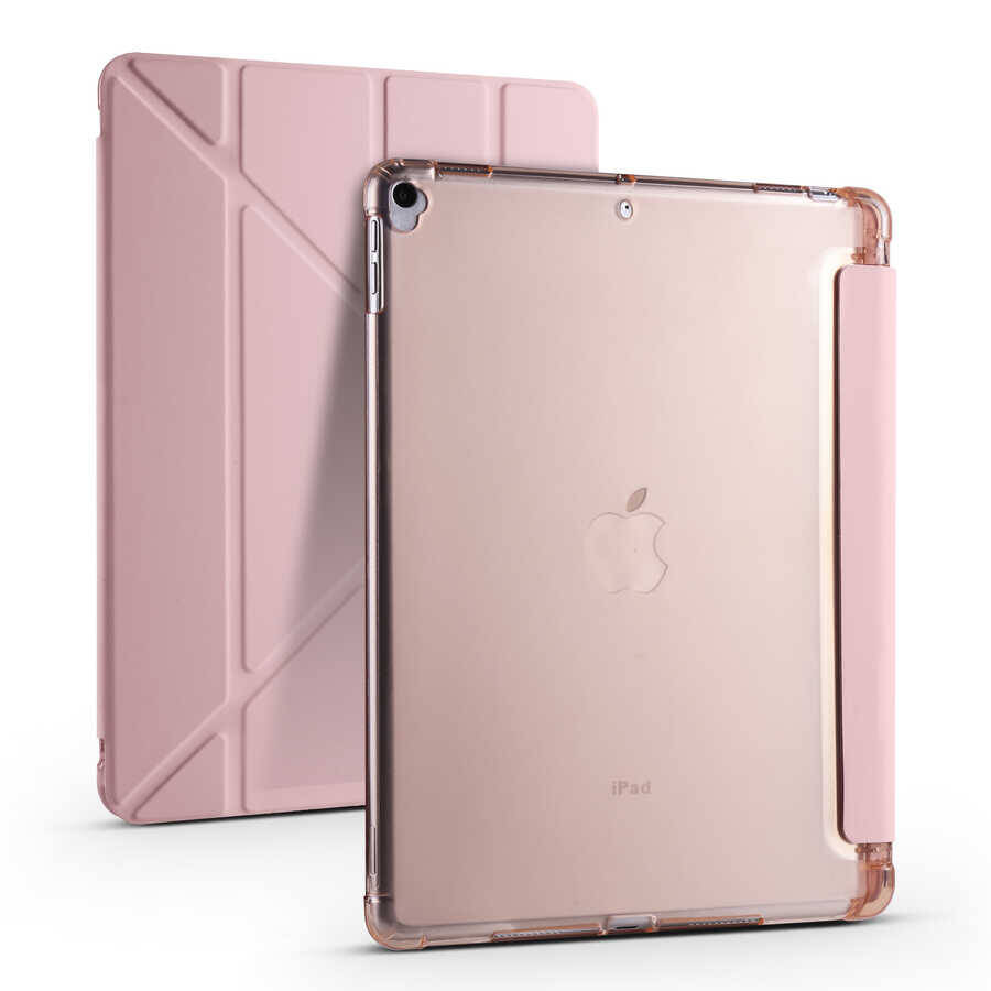 Apple iPad Pro 10.5 (7.Nesil) Kılıf Zore Tri Folding Kalem Bölmeli Standlı Kılıf - 9