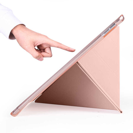 Apple iPad Pro 10.5 (7.Nesil) Kılıf Zore Tri Folding Kalem Bölmeli Standlı Kılıf - 10
