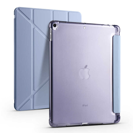 Apple iPad Pro 10.5 (7.Nesil) Kılıf Zore Tri Folding Kalem Bölmeli Standlı Kılıf - 5