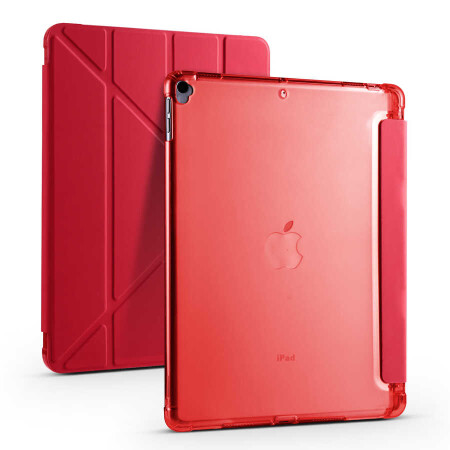 Apple iPad Pro 10.5 (7.Nesil) Kılıf Zore Tri Folding Kalem Bölmeli Standlı Kılıf - 4
