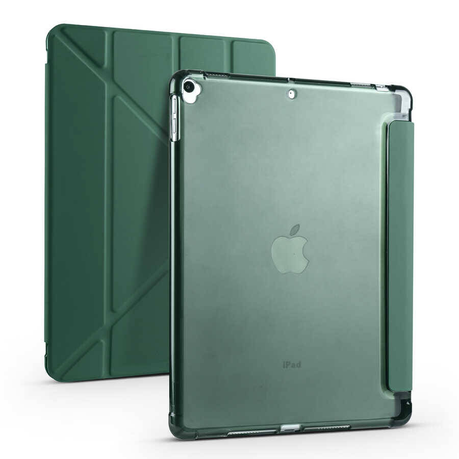 Apple iPad Pro 10.5 (7.Nesil) Kılıf Zore Tri Folding Kalem Bölmeli Standlı Kılıf - 2