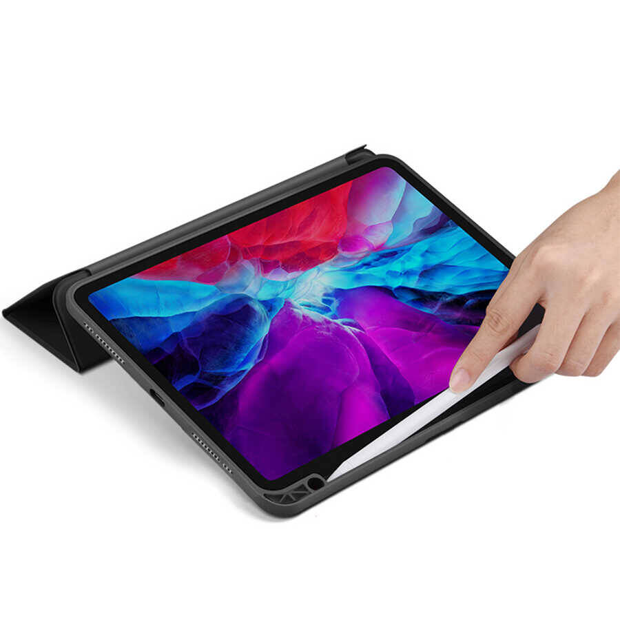 Apple iPad Pro 11 2020 (2.Nesil) Kılıf Zore Nort Arkası Şeffaf Standlı Kılıf - 11