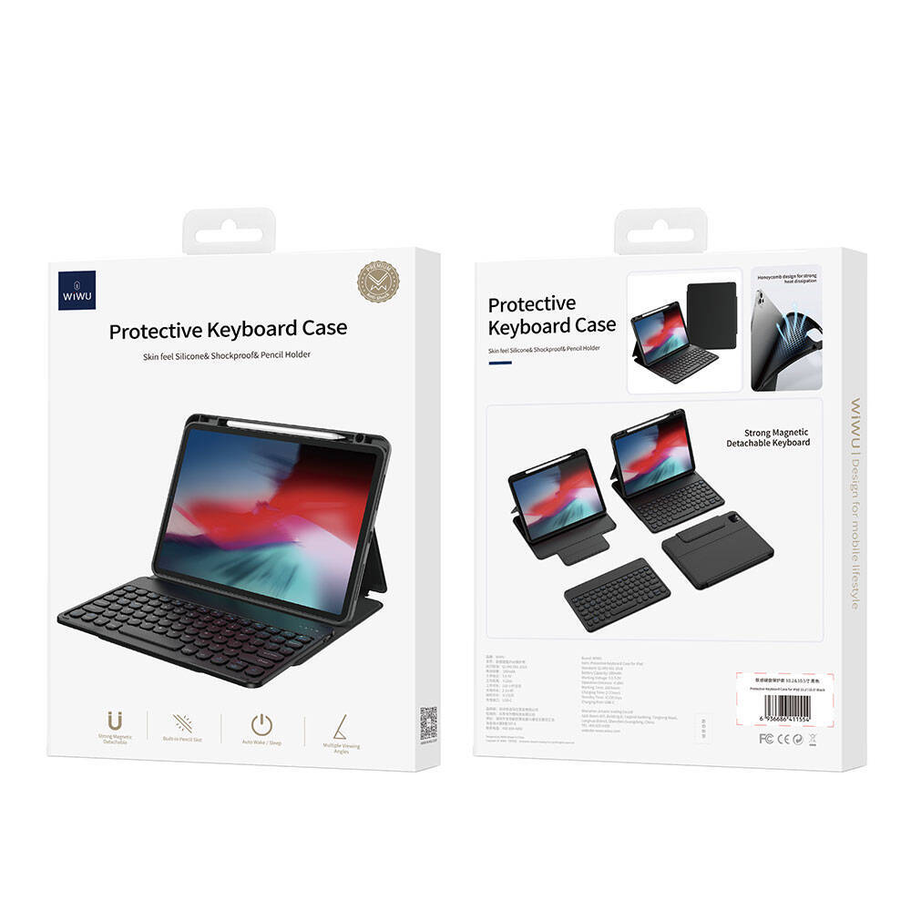 Apple iPad Pro 11 2024 Wiwu Protective Gizli Kalem Bölmeli Klavyeli Kılıf - 8