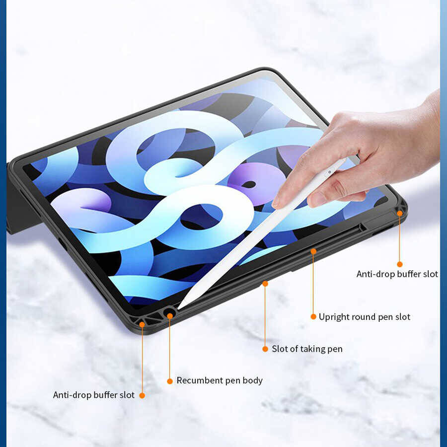 Apple iPad Pro 12.9 2018 (3.Nesil) Kılıf Zore Nort Arkası Şeffaf Standlı Kılıf - 19