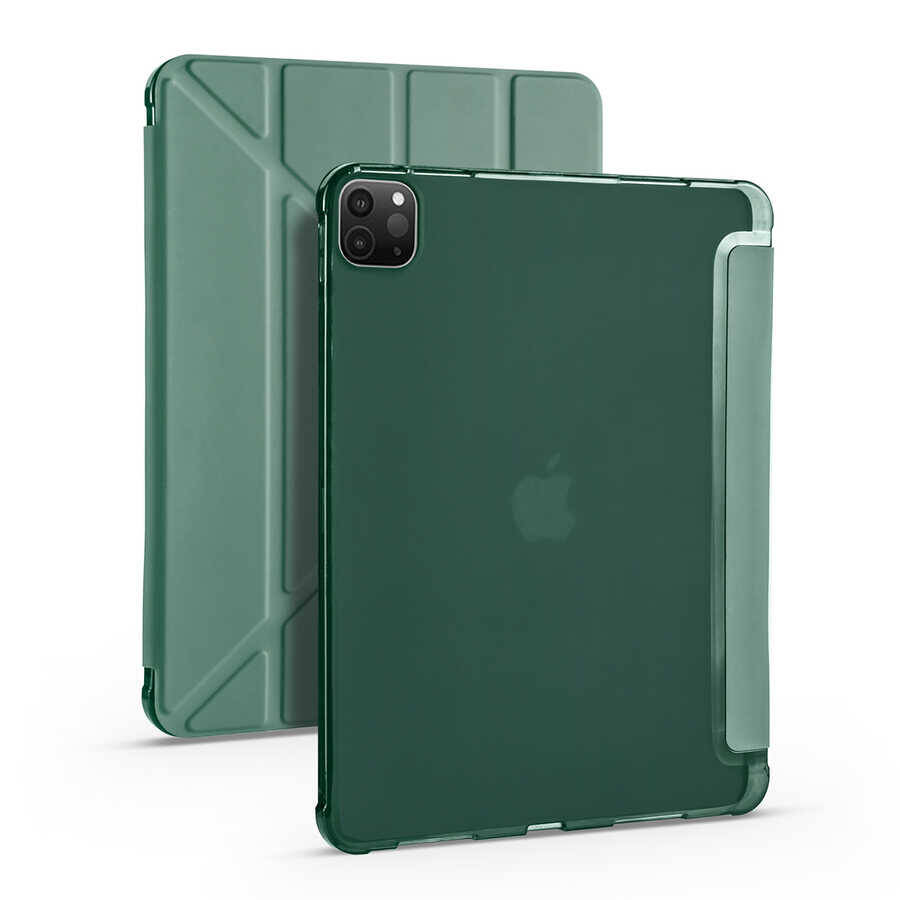 Apple iPad Pro 12.9 2020 (4.Nesil) Kılıf Zore Tri Folding Kalem Bölmeli Standlı Kılıf - 1