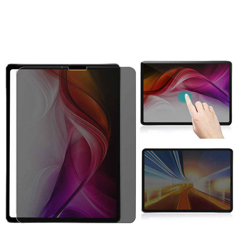 Apple iPad Pro 12.9 2021 (5.Nesil) Zore Tablet Privacy Temperli Cam Ekran Koruyucu - 11