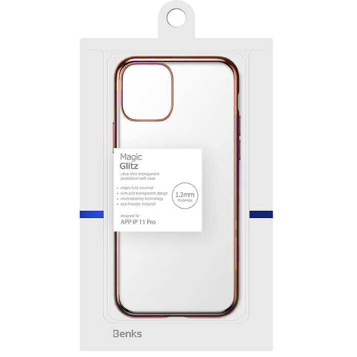 Apple iPhone 11 Pro Benks Magic Glitz Ultra-Thin Transparent Protective Soft Kapak - 2