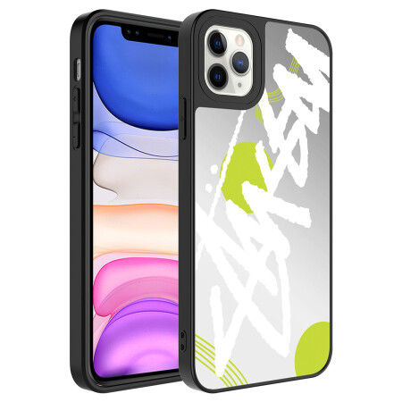 Apple iPhone 11 Pro Max Kılıf Aynalı Desenli Kamera Korumalı Parlak Zore Mirror Kapak - 17