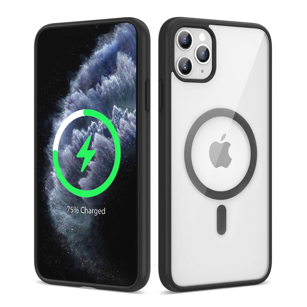 Apple iPhone 11 Pro Max Kılıf Magsafe Wireless Şarj Özellikli Silikon Zore Ege Kapak - 9