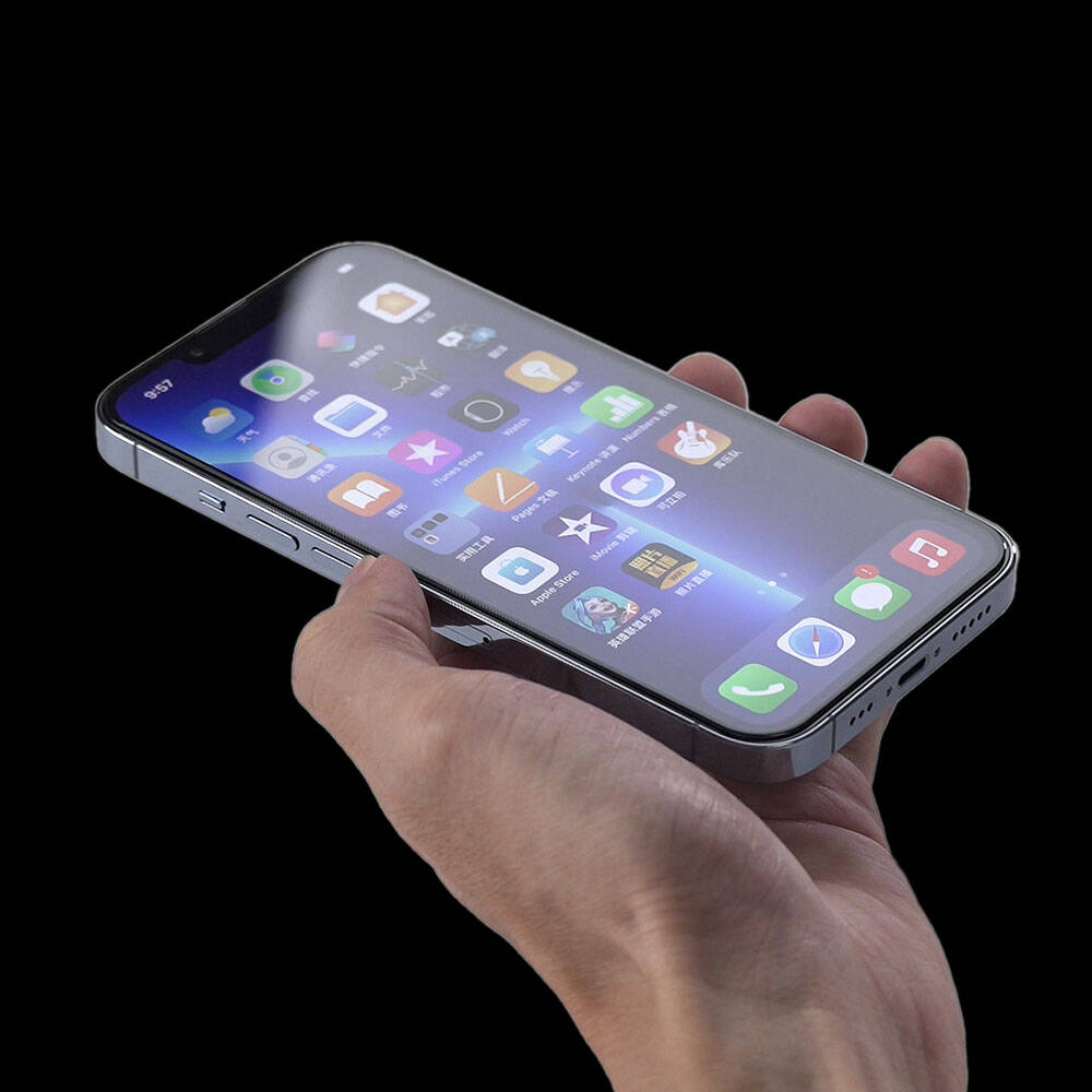 Apple iPhone 11 Pro Max Zore Hizalama Aparatlı Hadid Glass Cam Ekran Koruyucu - 4