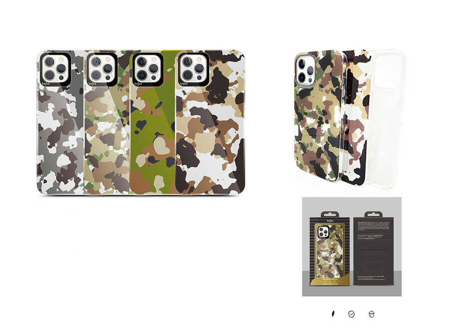 Apple iPhone 12 Kılıf Kajsa Camo Kapak - 8