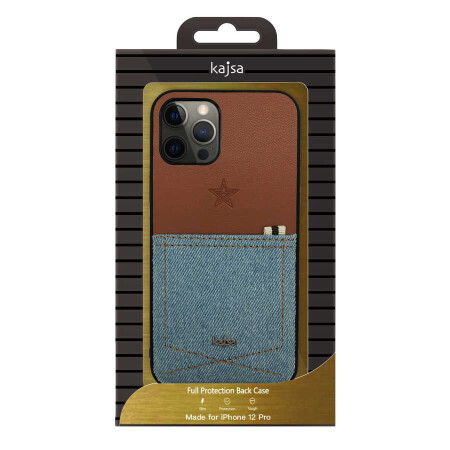 Apple iPhone 12 Kılıf Kajsa Denim Kapak - 5