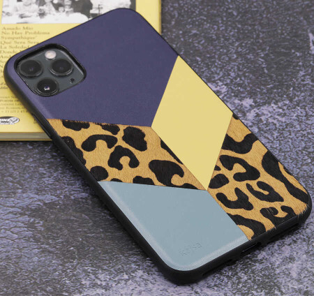 Apple iPhone 12 Kılıf Kajsa Glamorous Serisi Leopard Combo Kapak - 9