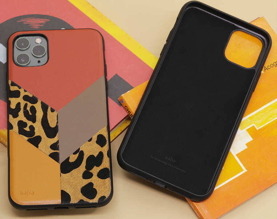 Apple iPhone 12 Kılıf Kajsa Glamorous Serisi Leopard Combo Kapak - 10