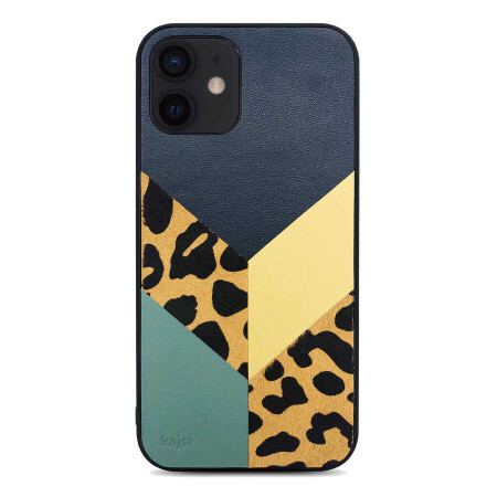 Apple iPhone 12 Kılıf Kajsa Glamorous Serisi Leopard Combo Kapak - 3