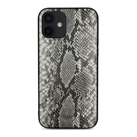 Apple iPhone 12 Kılıf Kajsa Glamorous Serisi Snake Pattern Kapak - 5