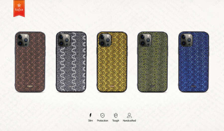 Apple iPhone 12 Kılıf Kajsa Glamorous Serisi Waterfall Pattern Kapak - 9